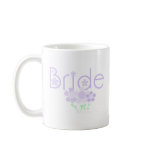 Pastel Lilac Flowers Bride Coffee Mugs