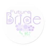 Pastel Lilac Flowers Future Bride Sticker