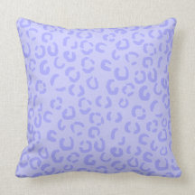 Pastel Lilac Purple Leopard Print Pattern. Pillows
