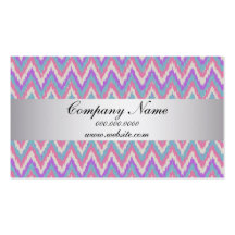 Pastel Navajo  Ikat ZigZag Pocket 2013 Calendar Business Card Template