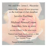 Pastel Orange Rose Wedding Personalized Invite