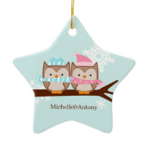 Pastel Owls Ornaments