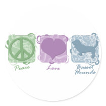 Pastel Peace, Love, and Basset Hounds