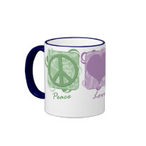 Pastel Peace, Love, and Catahoula Leopard Dogs Mug