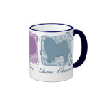 Pastel Peace, Love, and Chow Chows Coffee Mugs