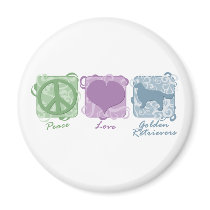 Pastel Peace, Love, and Golden Retrievers