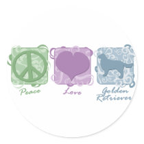Pastel Peace, Love, and Golden Retrievers
