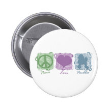 Pastel Peace, Love, and Poodles Pins