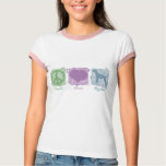 Pastel Peace, Love, and Vizslas t-shirts