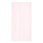 Pastel Pink Candy Stripes. Personalized Photo Card