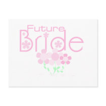 Pastel Pink Flowers Future Bride Post Card