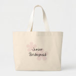 Pastel Pink Flowers Jr. Bridesmaid Tote Bag