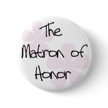 Pastel Pink Flowers Matron of Honour buttons