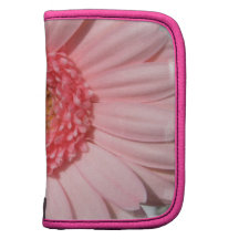 Pastel Pink Gerbera Daisy Wallet Folio Planners