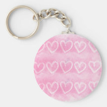 Pastel Pink Hearts Keychain