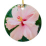 Pastel Pink Hibiscus Christmas Tree Ornaments