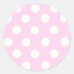 Pastel Pink Polka Dots Stickers