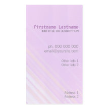 Pastel Pink Stripes Business Card