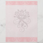 pastel pink swirl damask chic design full color flyer