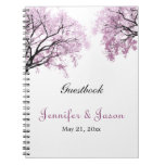 Pastel Pink Trees Notebook - Guestbook notebooks