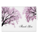 Pastel Pink Trees - Thank You Card cards