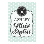 Pastel Polka Dots Hair Stylist Appointment Card business cards
