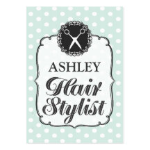 Pastel Polka Dots Hair Stylist Appointment Card Business Card Templates