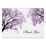 Pastel Purple Trees - Thank You Card cards