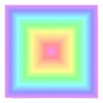 Pastel Rainbow Geometric posters