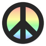 Pastel Rainbow Peace Sign stickers
