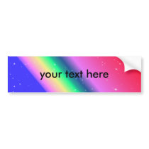 Pastel rainbow pretty bumper sticker