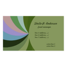 Pastel Rainbow Swirls and soft khaki green Business Card Templates