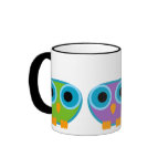 pastel retro OWL of wisdom novelty teacher gift mugs