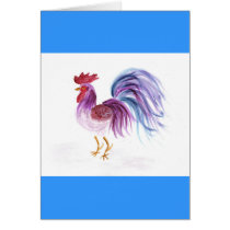 Pastel Rooster by Wendy C. Allen Greeting Card