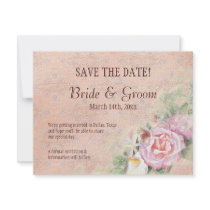 Pastel Roses & Calla Lilies  - Save the Date Card