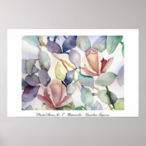 Pastel Roses No. 1 - Caroline Tigeress Posters