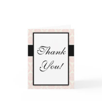pastel soft light cream and pink damask card