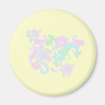 Pastel Spring Flower Garden Fridge Magnet