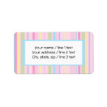 Pastel Stripe Address Labels