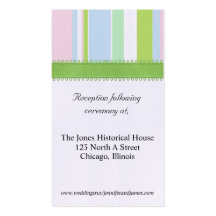 Pastel Stripe Wedding enclosure cards Business Card Templates
