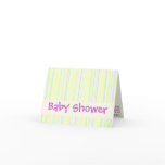Pastel Striped Baby Shower Invitation Card