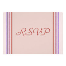 pastel striped RSVP Invitations