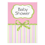 Pastel Stripes Baby Shower Invitations