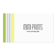 Pastel Stripes Business Card
