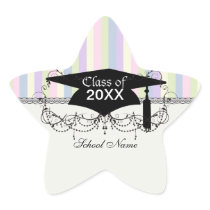 pastel stripes grad graduation sticker