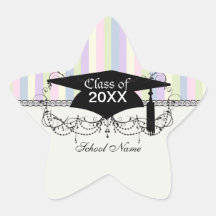 pastel stripes grad graduation sticker