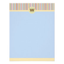 Pastel Stripes Vertical Note Card Personalized Invitation
