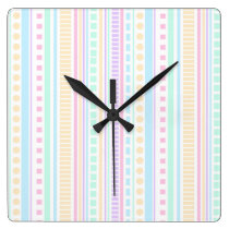 PASTEL STRIPES WALL CLOCK wall clocks