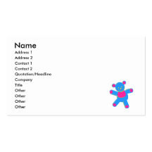 Pastel Teddy Bear Business Card Templates
