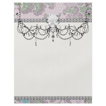 pastels spring floral damask flyers